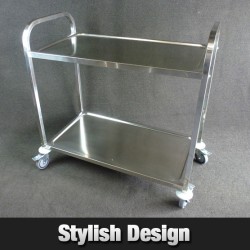 Square Tube Food Trolley - Large