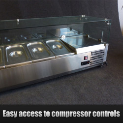 Fischer Cold Bain Marie, 4 x 1/3 GN Trays Not Included VRX-1200